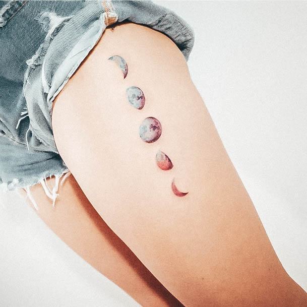 Females Moon Tattoos