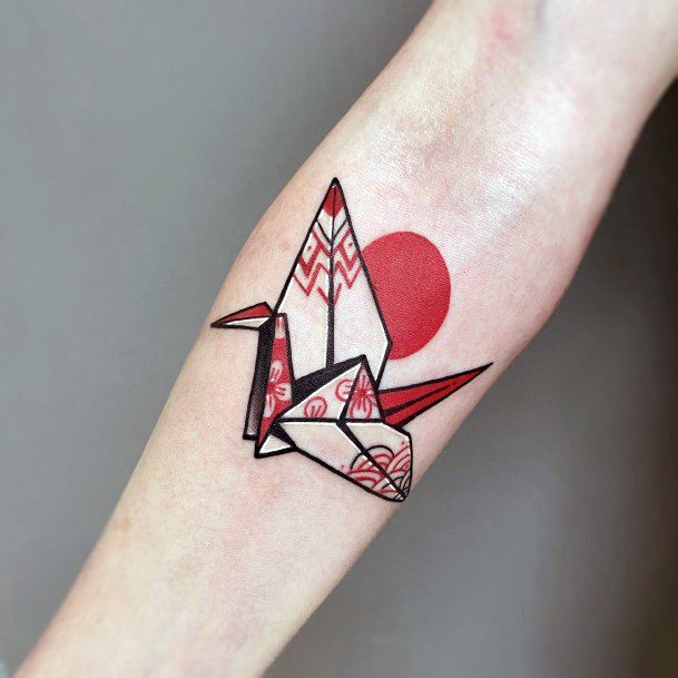 Females Origami Tattoos