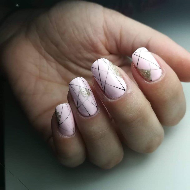 Females Pale Pink Nails