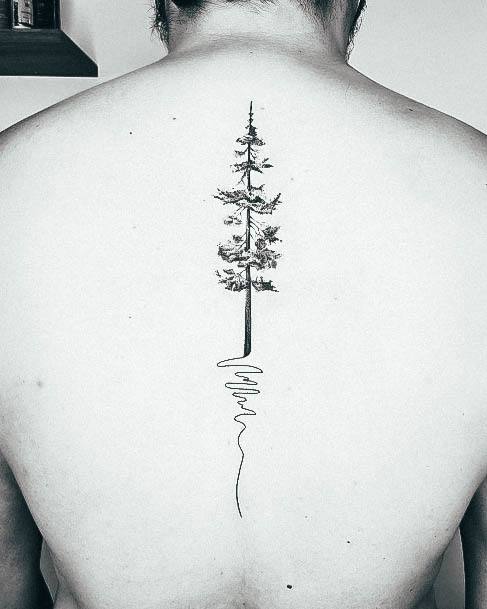 Females Pine Tree Tattoos