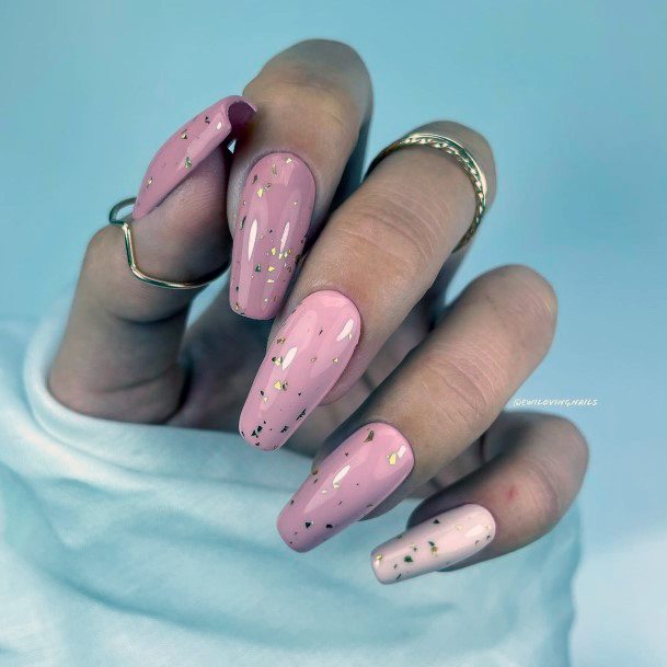 Females Pink Dress Nails