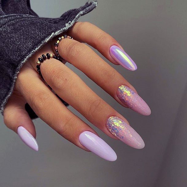 Females Purple Dress Nails