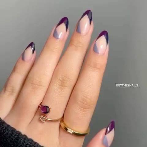 Females Purple Nails