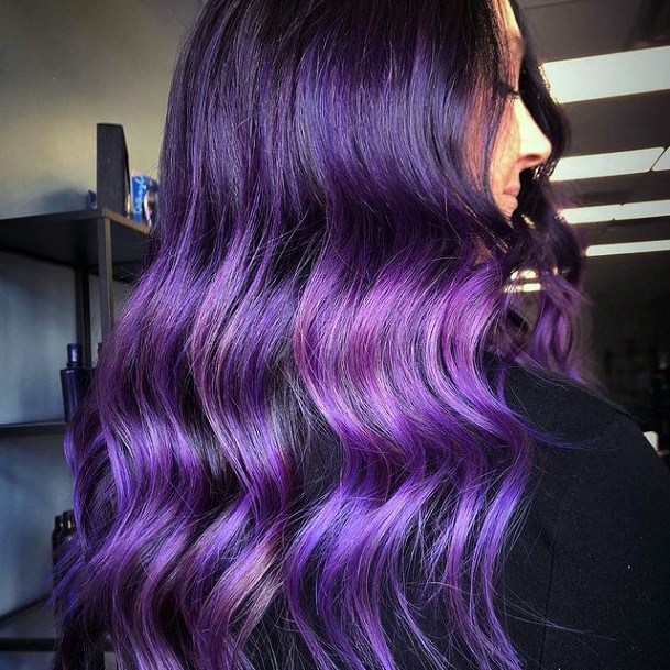 Females Purple Ombre Hairstyless