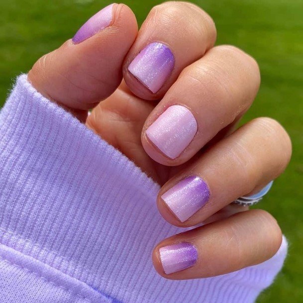 Females Purple Ombre Nails