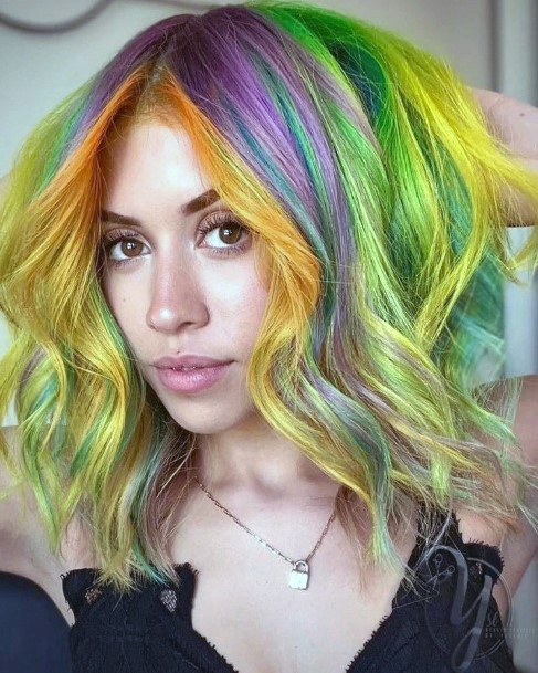 Females Rainbow Hairstyles