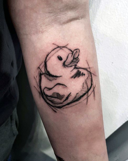 Females Rubber Duck Tattoos