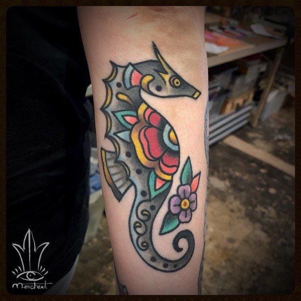 Females Seahorse Tattoos