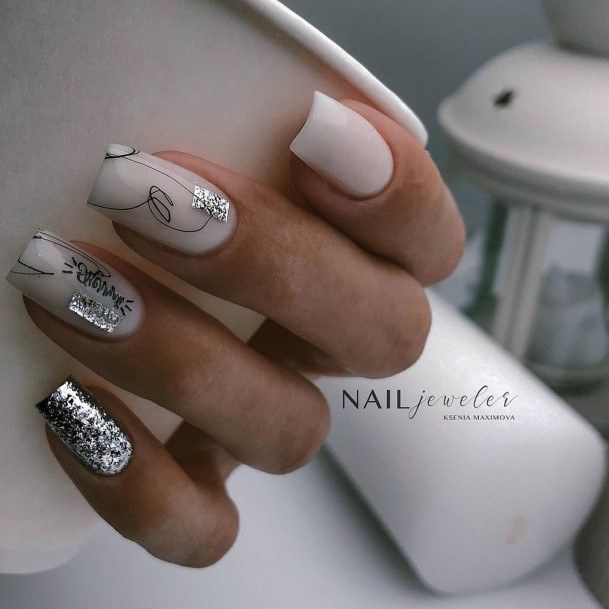 Females Silver Nails