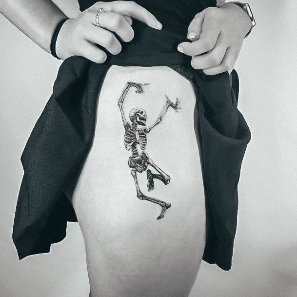 Females Skeleton Tattoos