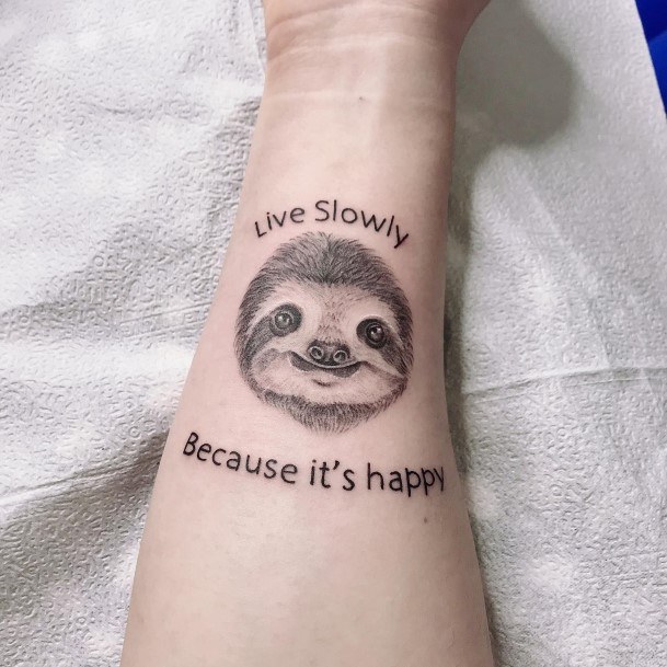 Females Sloth Tattoos