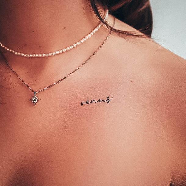 Females Small Chest Tattoos