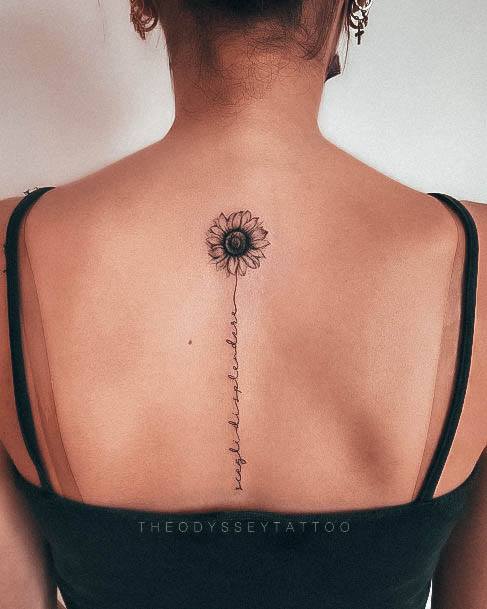 Females Small Sunflower Tattoos