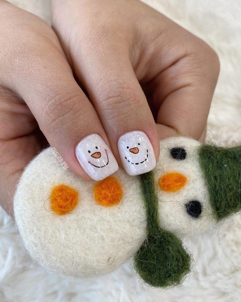 Females Snowman Nails