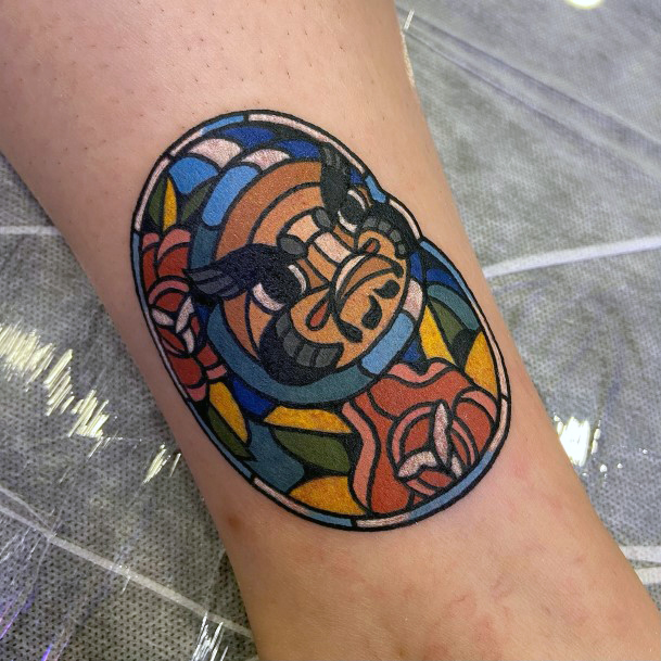 Females Stained Glass Tattoos