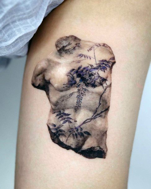 Females Statue Tattoos