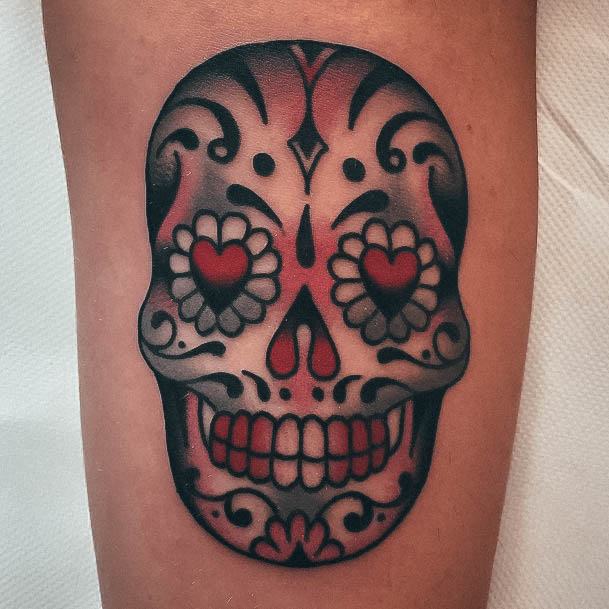 Females Sugar Skull Tattoos Old School