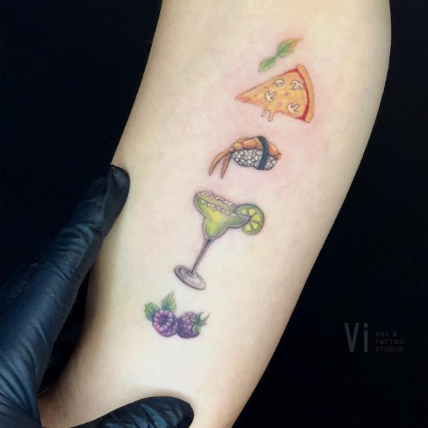 Females Sushi Tattoos