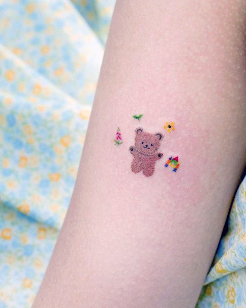 Females Teddy Bear Tattoos