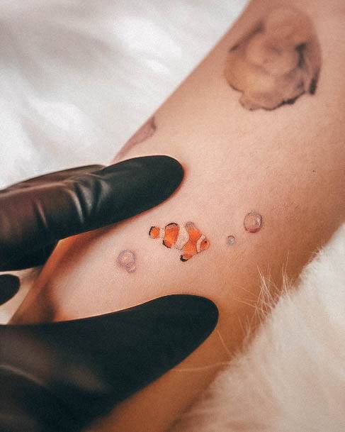 Females Tiny Tattoos Fish