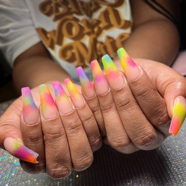 Females Unique Colors Nails
