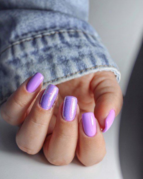 Females Violet Nails