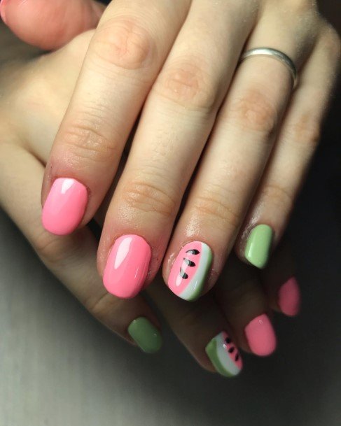 Females Watermelon Nails