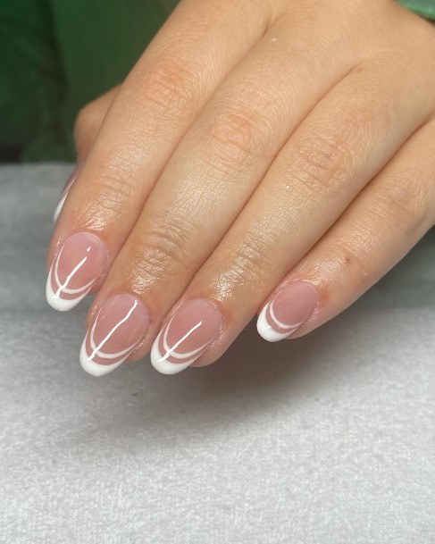 Females White French Nails