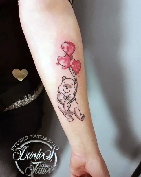 Females Winnie The Pooh Tattoos