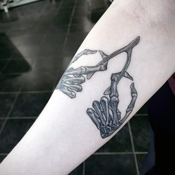 Females Wishbone Tattoos