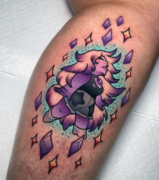 Feminine Amethyst Tattoo Designs For Women