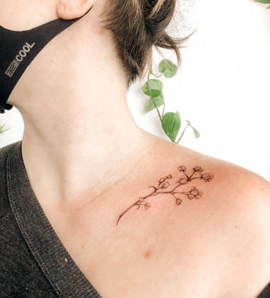 Feminine Babys Breath Tattoo Designs For Women