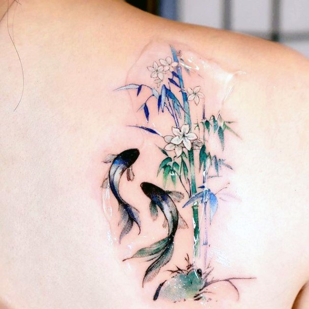 Feminine Bamboo Tattoo Designs For Women