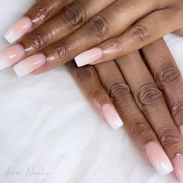 Feminine Beige Ombre Nail Designs For Women