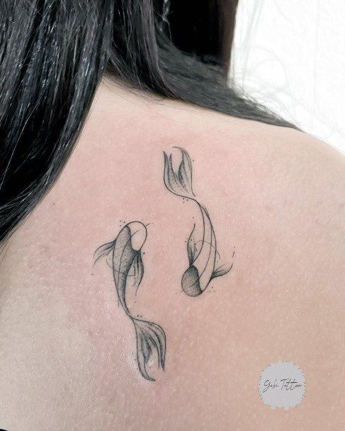 Feminine Betta Fish Tattoo Designs For Women