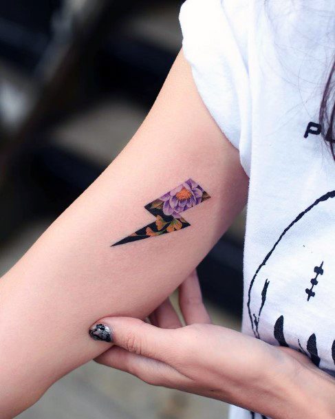 Feminine Bicep Tattoos Women