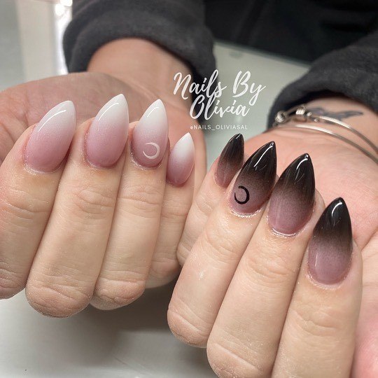 Feminine Black Ombre Nail Designs For Women