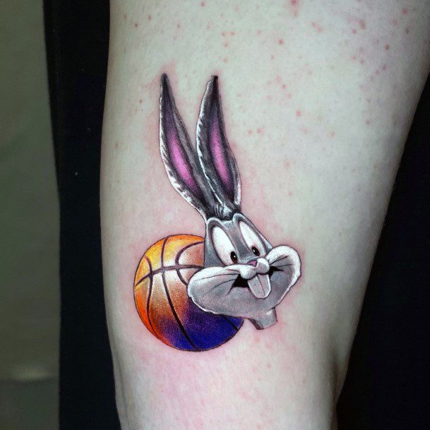 Feminine Bugs Bunny Tattoo Designs For Women