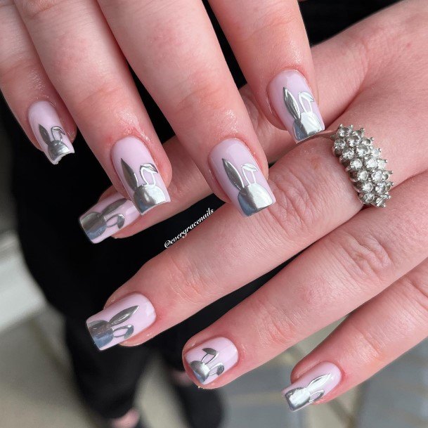 Feminine Bunny Nail Designs For Women