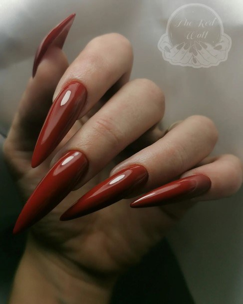 Feminine Burgundy Nail Designs For Women