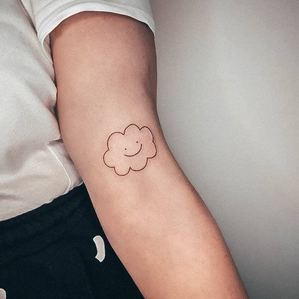 Feminine Cloud Tattoo Designs For Women