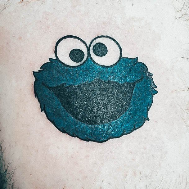 Feminine Cookie Monster Tattoo Designs For Women