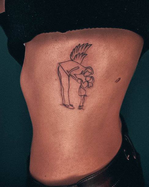 Feminine Dad Tattoo Designs For Women