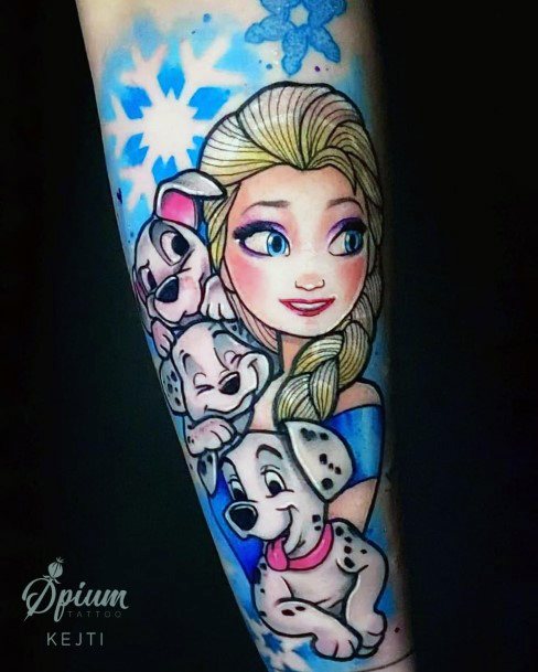 Feminine Dalmatian Tattoo Designs For Women