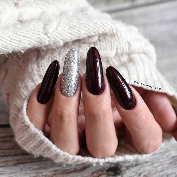 Feminine Dark Nail Designs For Women