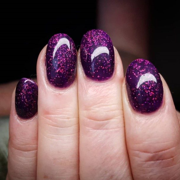 Feminine Deep Purple Nail Designs For Women