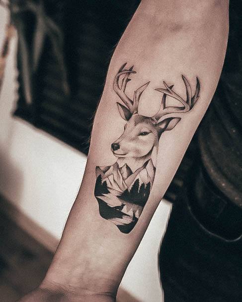 Feminine Deer Tattoo Designs For Women