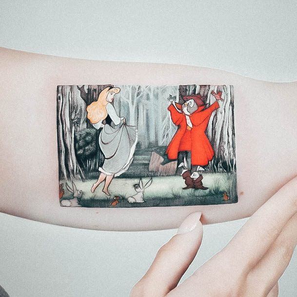 Feminine Disney Tattoo Designs For Women