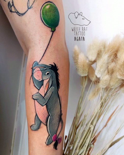 Feminine Eeyore Tattoo Designs For Women