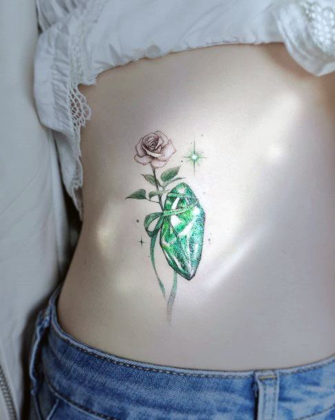 Feminine Emerald Tattoo Designs For Women